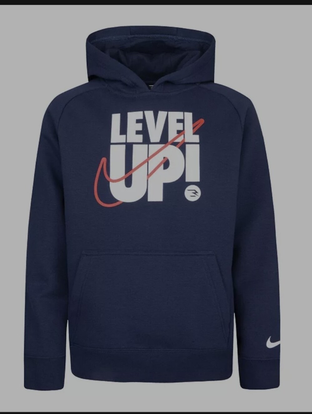 Nike 3BRAND colab "Level Up" Fleece Hoodie,Youth Kids XL,Navy